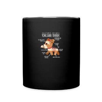 Yorkshire Terrier anatomie Yorkie amoureux des chiens - Mug uni - noir - Devant