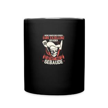 Hobbykoch kochen Chefkoch Küchenchef Geschenk - Tasse einfarbig - Schwarz - Vorne