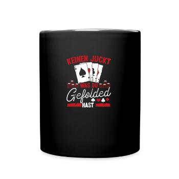 Joueur de poker Poker Table Poker Case Ensemble de jetons - Mug uni - noir - Devant