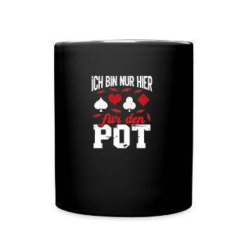 Jetons de poker Étui de poker Joueur de poker de table - Mug uni - noir - Devant