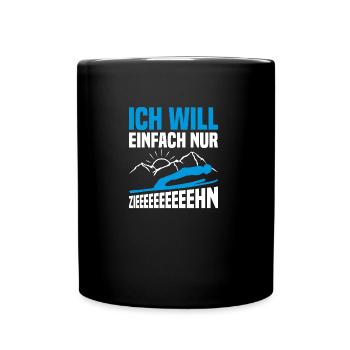 Saut à ski, Sports d’hiver, saut à ski, chance, vol à ski - Mug uni - noir - Devant