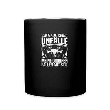 Drohne mit Kamera für Drohnenpilot FPV Drohne - Tasse einfarbig - Schwarz - Vorne