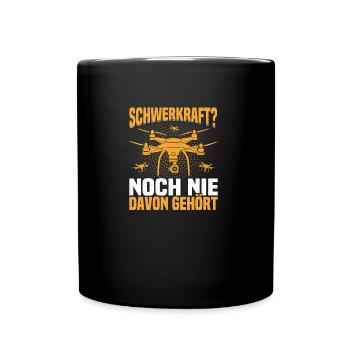 Drohnenfliegen Ferngesteuerte Drohne - Tasse einfarbig - Schwarz - Vorne