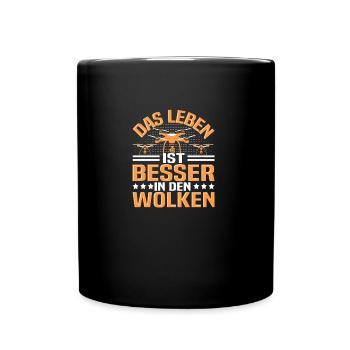 Drohne mit Kamera zum Drohnenfliegen für - Tasse einfarbig - Schwarz - Vorne