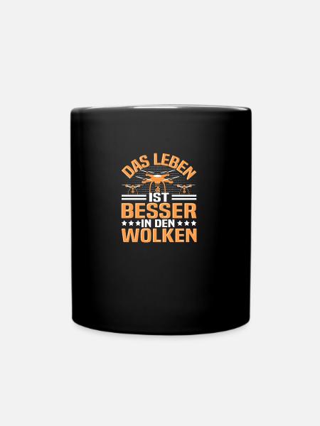 Drohne mit Kamera zum Drohnenfliegen für - Tasse einfarbig - Schwarz