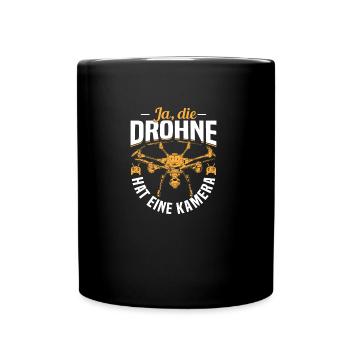 Drone with Camera Drone Pilot Quadcopter - Full Colour Mug - black - Front
