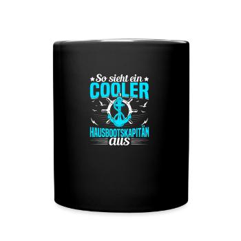 Houseboat driving licence for houseboat owners - Full Colour Mug - black - Front