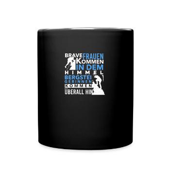 Alps Hiking Saying Mountaineer - Full Colour Mug - black - Front