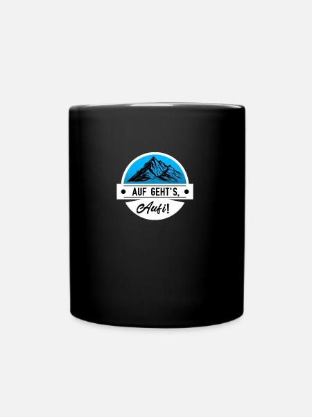 Hiking Alps Saying Hiking Group - Full Colour Mug - black