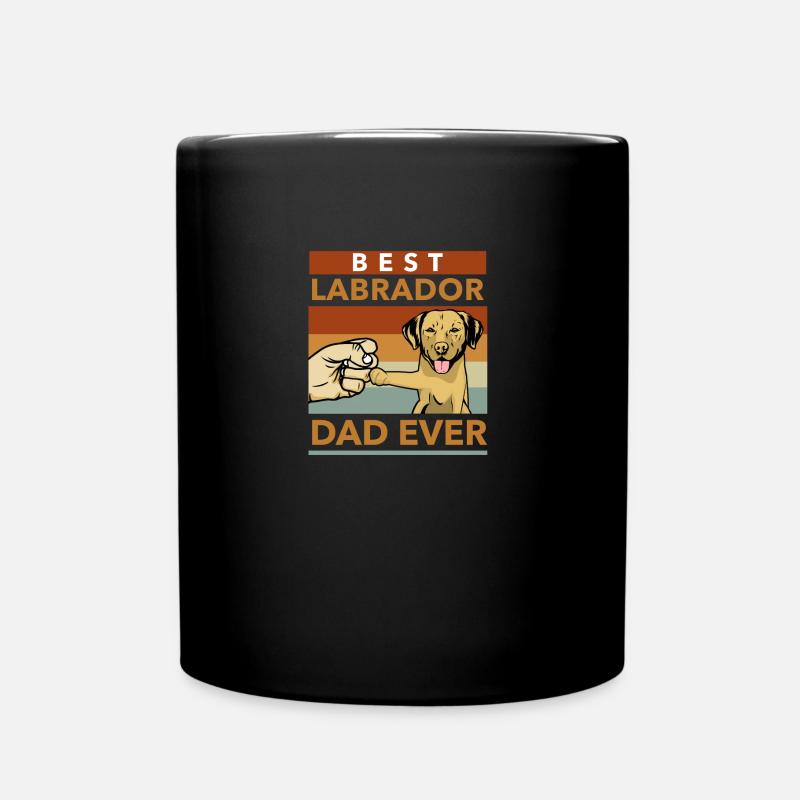 Labrador lustiger Hundespruch Labradoodle Best Dad - Tasse einfarbig - Schwarz
