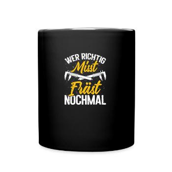 Cutting machine operator profession Master machinist CNC - Full Colour Mug - black - Front