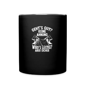 Bushcraft Outfit Bushcrafting Knife Survival Camp - Full Colour Mug - black - Front