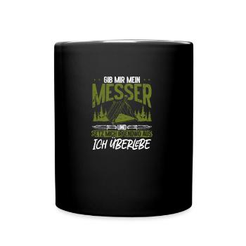 Tenue de bushcraft Survie Camping Bushcrafting - Mug uni - noir - Devant