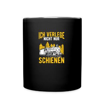 Passionné de chemin de fer Modélisme Ouvrier ferroviaire - Mug uni - noir - Devant