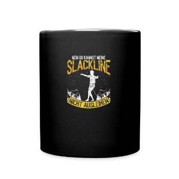 Slackliner Indoor Slacklining Slackline Set - Full Colour Mug - black - Front