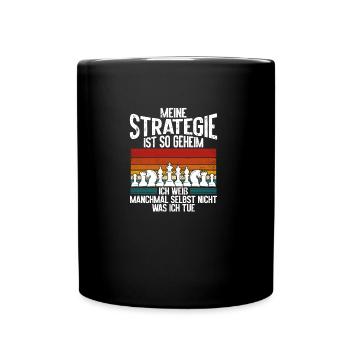 Chess Game Chess Strategy Tactics Board Game - Full Colour Mug - black - Front