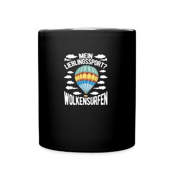 Balloon pilot balloon gas balloon hot air ballooning - Full Colour Mug - black - Front