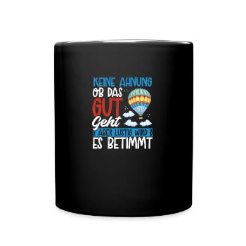 Gas Balloon Pilot Balloon Hot Air Ballooning Ballooning - Full Colour Mug - black - Front