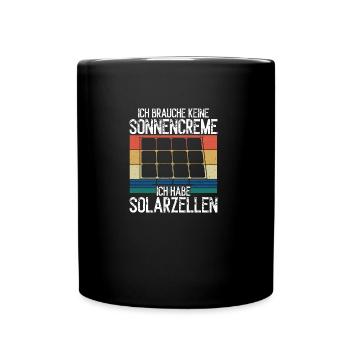 Solar Panel Green Electricity Balcony Power Plant PV System - Full Colour Mug - black - Front