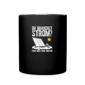 Système photovoltaïque, électricité verte, système photovoltaïque, panneau solaire - Mug uni - noir - Devant