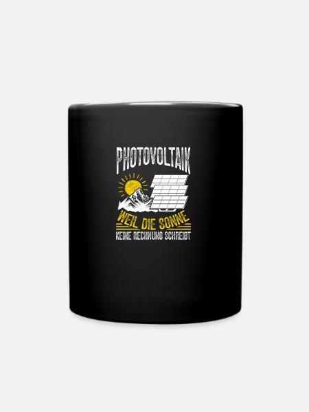 Photovoltaikanlagen Ökostrom Solar Panel PV Anlage - Tasse einfarbig - Schwarz