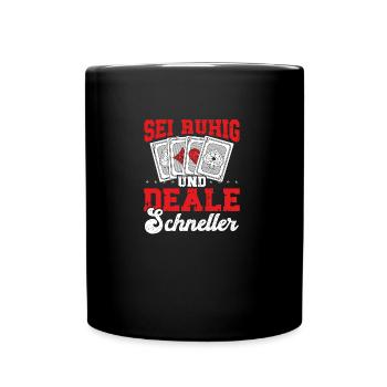 Cartes de poker Jeu de jetons de poker Joueurs de poker Jetons de poker - Mug uni - noir - Devant