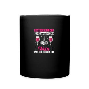 Curling, Curling, Winter Sports - Full Colour Mug - black - Front