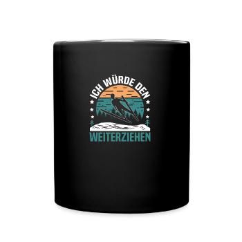 Ski Flying Ski Jumping Chance Skis for Ski Jumping - Full Colour Mug - black - Front