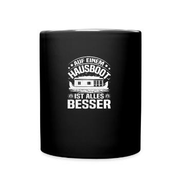 Propriétaire de péniche Permis bateau Propriétaire de bateau - Mug uni - noir - Devant