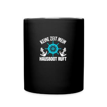 Propriétaire de péniche, capitaine de bateau et plaisancier avec - Mug uni - noir - Devant
