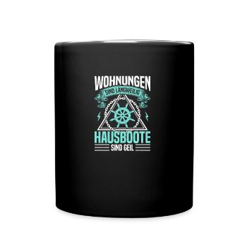 Boatmen, houseboat license for - Full Colour Mug - black - Front