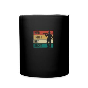 Lunettes de tir sportif pour le festival de tir sportif - Mug uni - noir - Devant