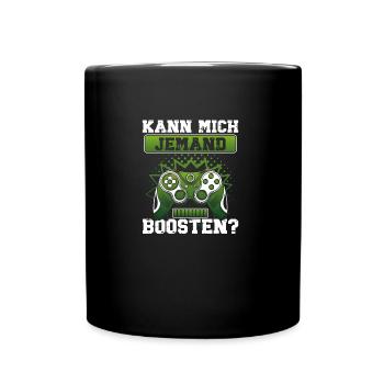 Gamer Zocken Headset Gaming Controller Konsole PC - Tasse einfarbig - Schwarz - Vorne