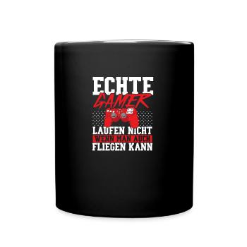 Gaming Monitor PC Gamer Videospiel Controller - Tasse einfarbig - Schwarz - Vorne