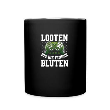 PC de jeu Zocken Casque Moniteur de contrôleur de jeu - Mug uni - noir - Devant