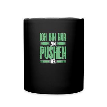 Gamer Zocken Gamepad Gaming Monitor Headset Zocker - Tasse einfarbig - Schwarz - Vorne