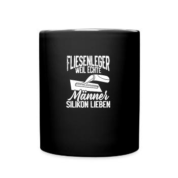 Maître carreleur de chantier - Mug uni - noir - Devant