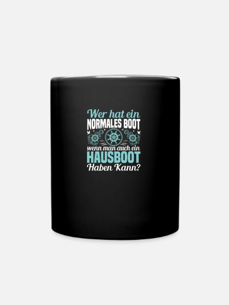 Bootkapitän Hausbootbesitzer Hausboot Führerschein - Tasse einfarbig - Schwarz