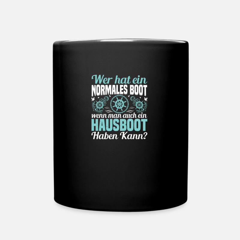 Capitaine de bateau Propriétaire de péniche Permis de péniche - Mug uni - noir