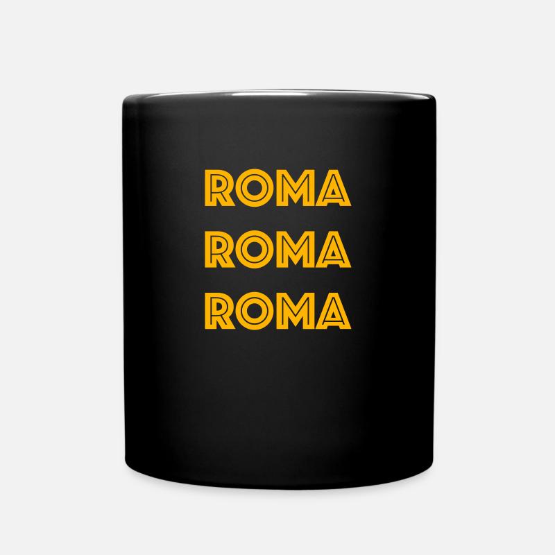 Rom, Rom, Rom - Tasse einfarbig - Schwarz