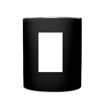 weisses Feld - Tasse einfarbig - Schwarz - Vorne