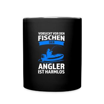 Angeln Fisch Fischer Angler Angeln Geschenk - Tasse einfarbig - Schwarz - Vorne