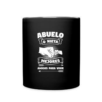 Opa & Enkelin Familie Großvater Geschenk - Tasse einfarbig - Schwarz - Vorne