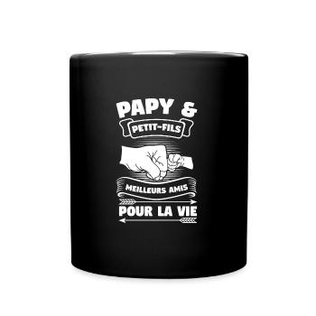 Opa & Enkel Familie Enkelsohn Geschenk - Tasse einfarbig - Schwarz - Vorne