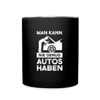 Auto Garage Mechaniker Geschenk - Tasse einfarbig - Schwarz - Vorne