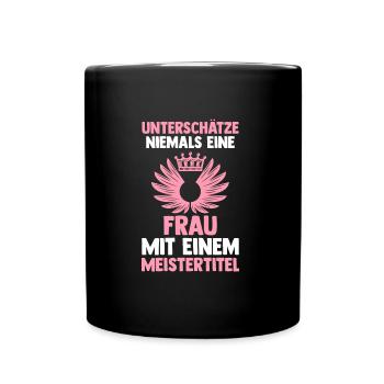 Meister Prüfung Meister Prüfung Geschenk - Tasse einfarbig - Schwarz - Vorne