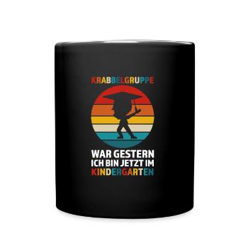 Kindergarten Anfang Kindergartenkind Geschenk - Tasse einfarbig - Schwarz - Vorne