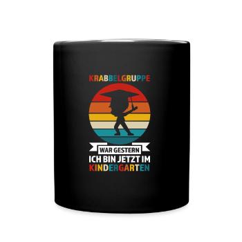 Kindergarten Anfang Kindergartenanfänger Geschenk - Tasse einfarbig - Schwarz - Vorne