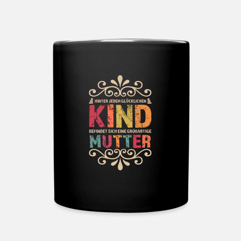 Mama Familie Mutter Geschenk - Tasse einfarbig - Schwarz