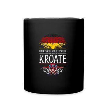 Deutscher Kroate Kroatien Geschenk - Tasse einfarbig - Schwarz - Vorne